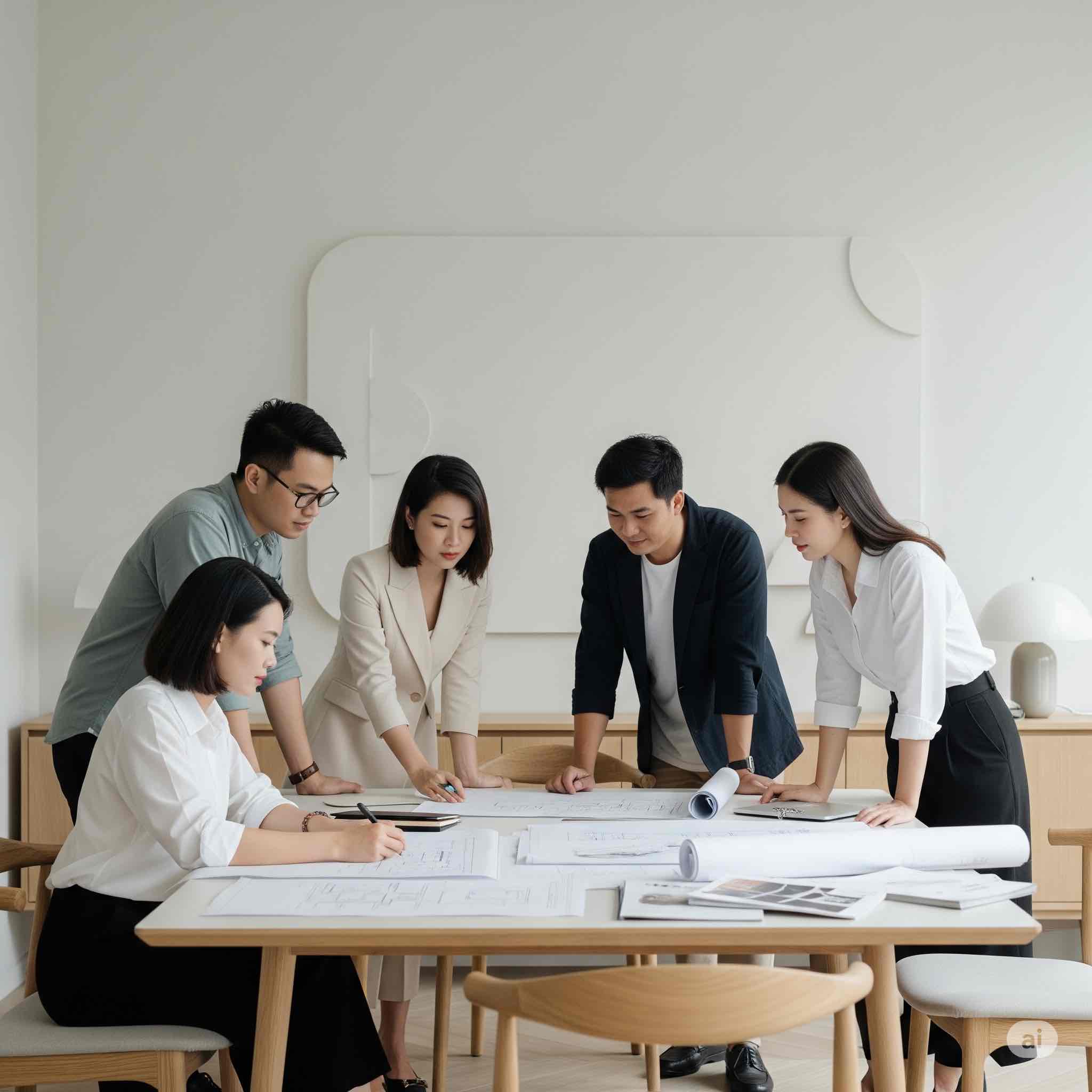 Đội ngũ kiến trúc sư làm việc