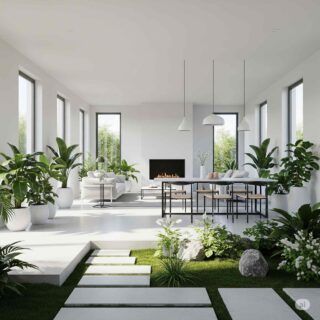 thiết kế nội thất tối giản