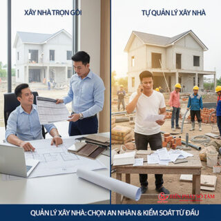 xây nhà trọn gói hay tự xây nhà