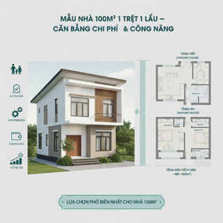 xây nhà 100m2 nên chọn mẫu nào