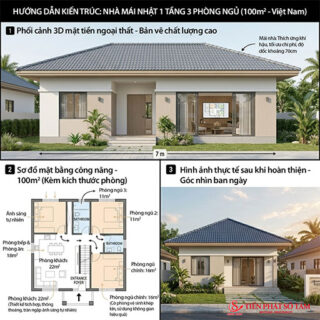 mẫu nhà mái nhật đẹp