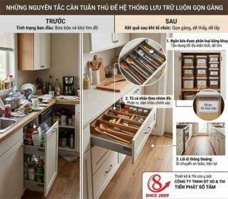 nhà phố có diện tích lớn nhưng vẫn thiếu chỗ để đồ