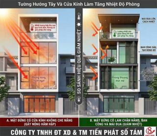nhà phố mới xây bị nóng